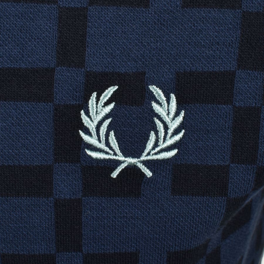 ★FRED PERRY★ Sharp Geometric Jacquard T-Shirt Navy AFPM251 Geometric Jacquard T-Shirt - Navy | Men's T-Shirts